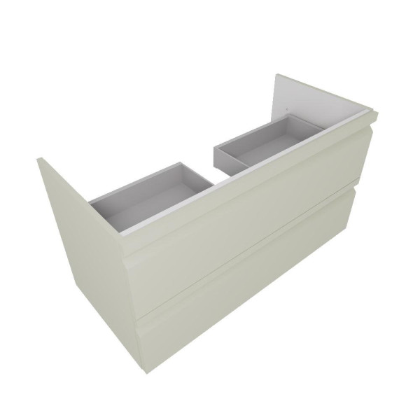 AQ77100-GS Комплект мебели: Тумба 100см ВЕГА с раковиной AQ4100-00, 2 ящика, цвет шалфей зеленый. Фото 3