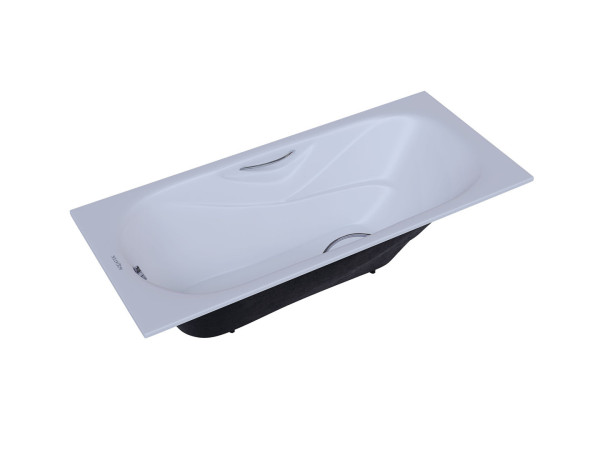 AQ8050FH-00 ГАММА ванна чугунная эмалированная 1500x750 в комплекте с 4-мя ножками и 2-мя ручками. Фото 2