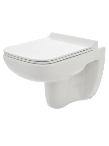 AQM2007 Унитаз подвесной с сиденьем SoftClose, технология смыва Rimless. 550х350х375. Фото 1