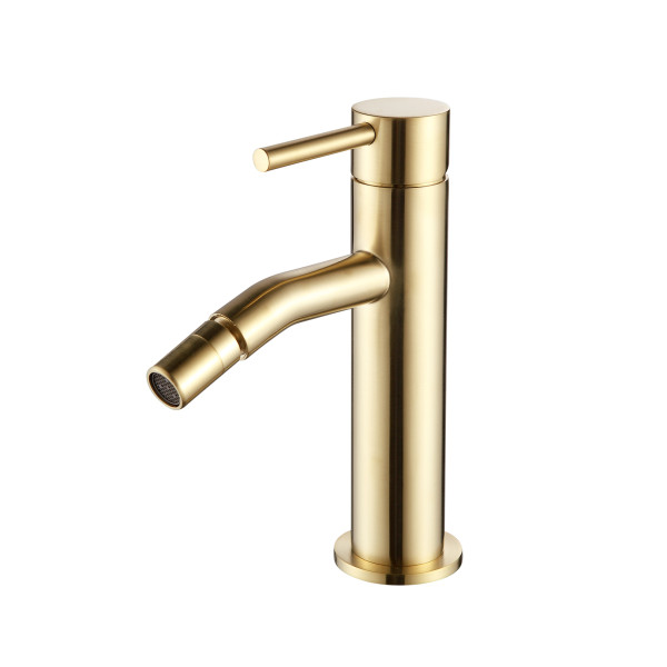 AQM6216GG Siena Смеситель для биде, гладкий, подводка ½", Glossy gold. Фото 1