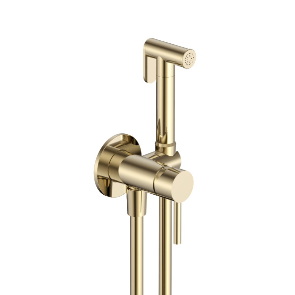 AQM6217BG Siena Готовый комплект гигиенического душа (скрытый монтаж, латунная лейка), Brushed gold. Фото 1