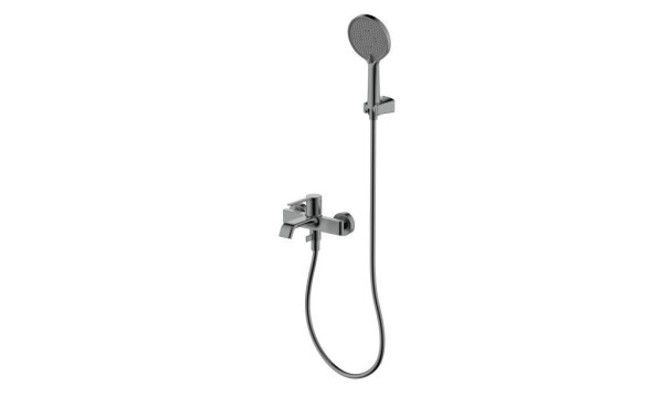 AQM6412GM Asti Смеситель для ванны, с душевым набором, Ø120 мм, 3 режима, Gun metal. Фото 1