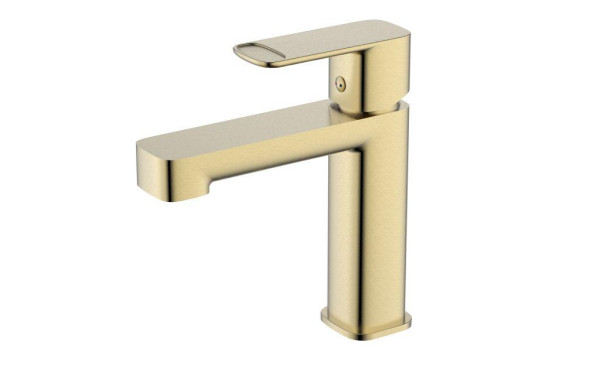 AQM6610BG Parma Смеситель для раковины 105 мм, гладкий, подводка ½", Brushed gold. Фото 1