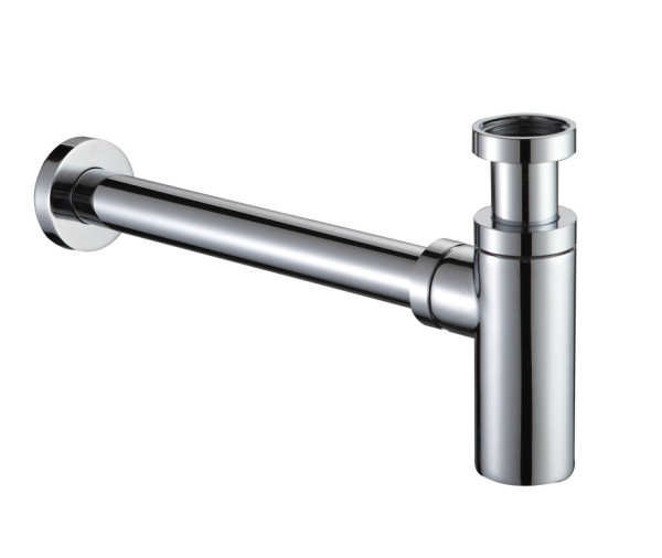 AQM7010CR Сифон для раковины латунный, 1¼", без выпуска, Хром. Фото 1