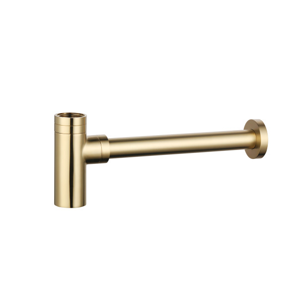 AQM7010GG Сифон для раковины латунный, 1¼", без выпуска, Glossy gold. Фото 1