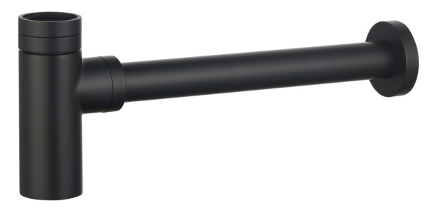 AQM7010MB Сифон для раковины латунный, 1¼", без выпуска, Черный матовый. Фото 1