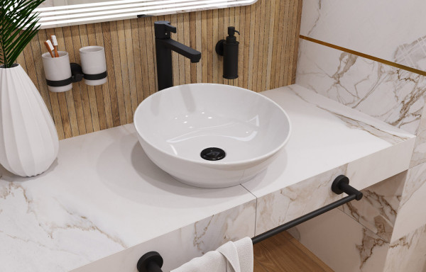 ART CUT Умывальник накладной 40 см Белый S1 (WB.CT/Art/40-N.Cut/WHT.G/S1). Фото 5