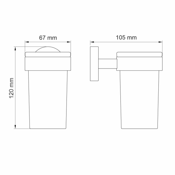 Asphe K-77728 Подстаканник одинарный. Фото 2