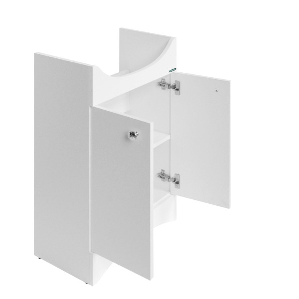 АТТИКА-50 Тумба напольная 490х820х330 (2 створки), бел. (подходит умывальник мебельный Аттика 50). Фото 2