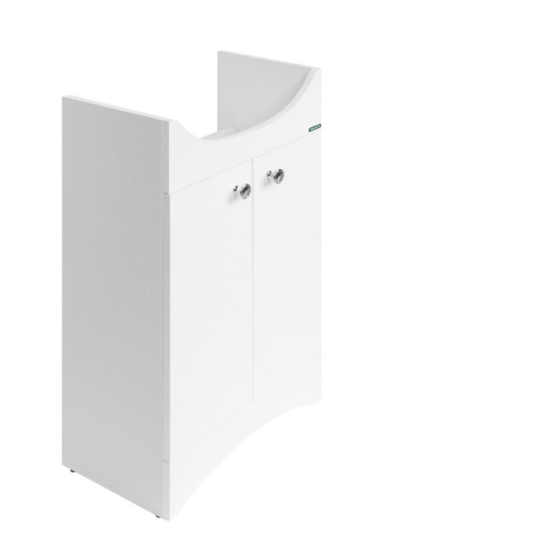АТТИКА-50 Тумба напольная 490х820х330 (2 створки), бел. (подходит умывальник мебельный Аттика 50). Фото 3