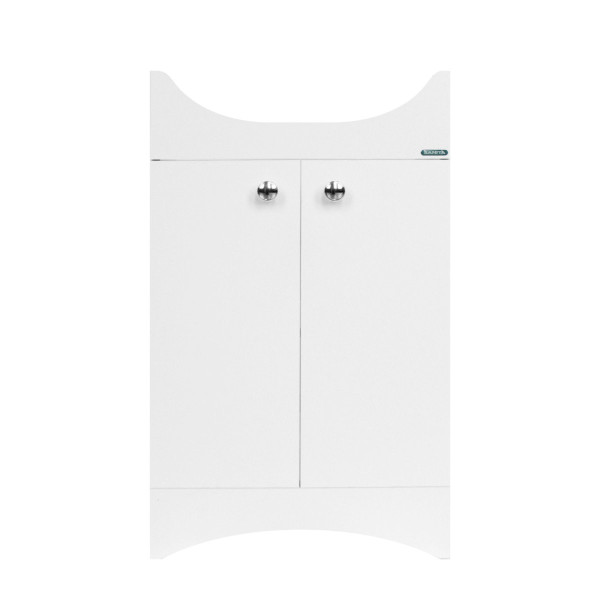 АТТИКА-50 Тумба напольная 490х820х330 (2 створки), бел. (подходит умывальник мебельный Аттика 50). Фото 4