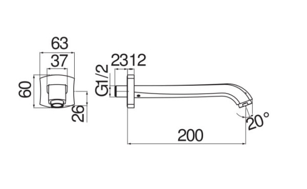 AV00158/41BR излив, бронза. Фото 2
