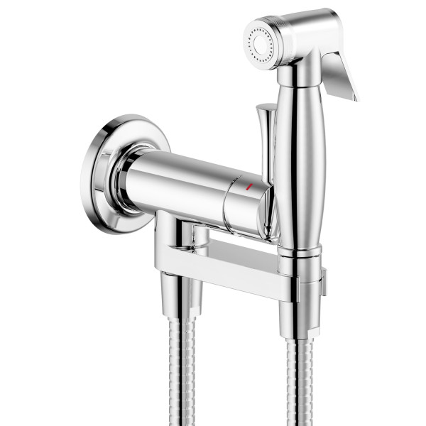 AV00610CR Комплект для гигиенического душа встроенный (смеситель + гигиеническая лейка + шланг). Фото 1