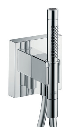 AX 12 626 000 Starck Душевой набор, шланг 1250 мм + шланговое подключение (внеш. монт. часть). Фото 1