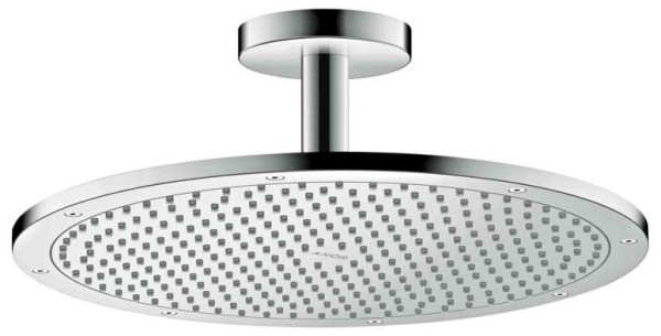 AX 26 035 000 ShowerSolutions Верхний душ Ø350 мм, 1 режим, потолочный кронштейн 100 мм. Фото 1