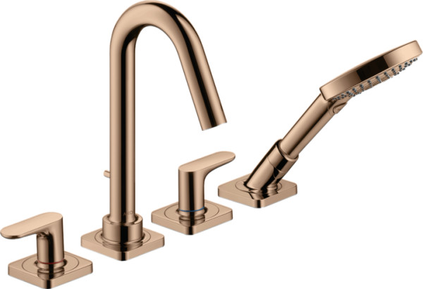 AX 34 444 300 Citterio M Смеситель на борт ванны, на 4 отв. (внешняя монтажная часть). Фото 1