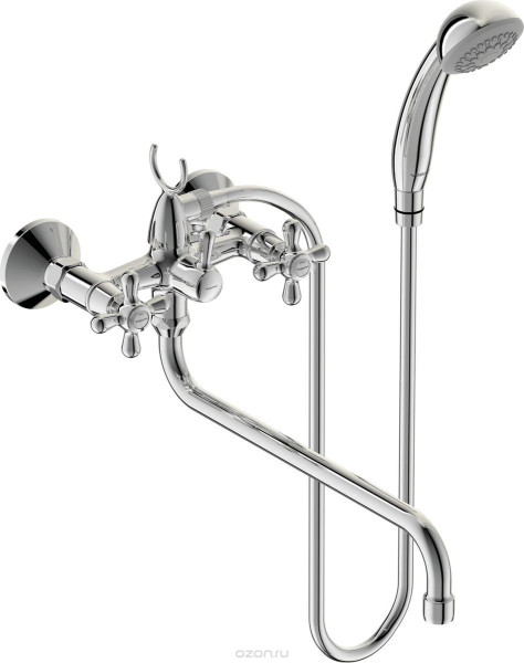 BA129AA RETRO Смеситель для ванны/душа с длинным изливом 320 мм. Фото 1