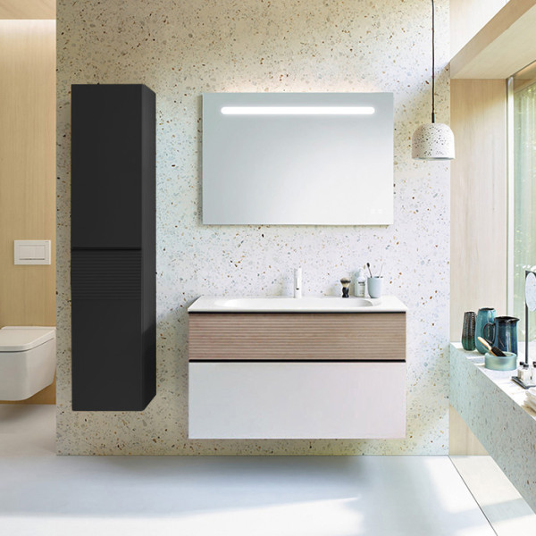 База с раковиной c 1 отв под смес 1020х490х610 мм , верхний ящик в цвете FOT45 нижний ящик и база цвет F3956, ручка G0200. Фото 1