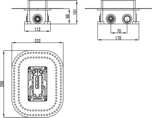 Базовый комплект для смесителя скрытого монтажа, R-box multi, RB 071.50. Фото 2