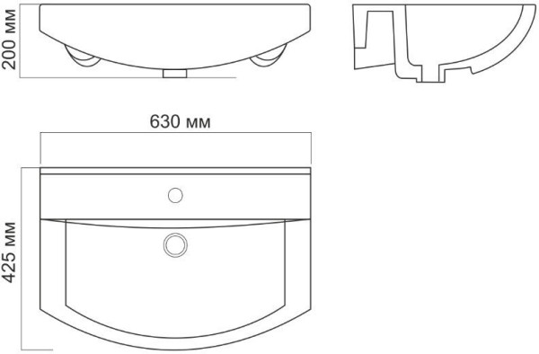 BEST 65 Умывальник (WB.FN/Best/65-C/WHT.G/S1). Фото 5
