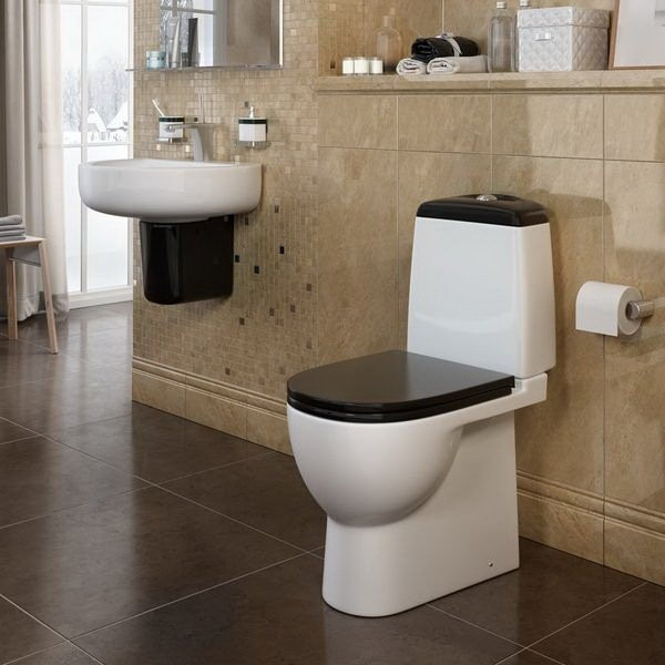 BEST COMFORT Унитаз-компакт Черный S1 (WC.CC/Best/2-DM/BLK.G/S1). Фото 2