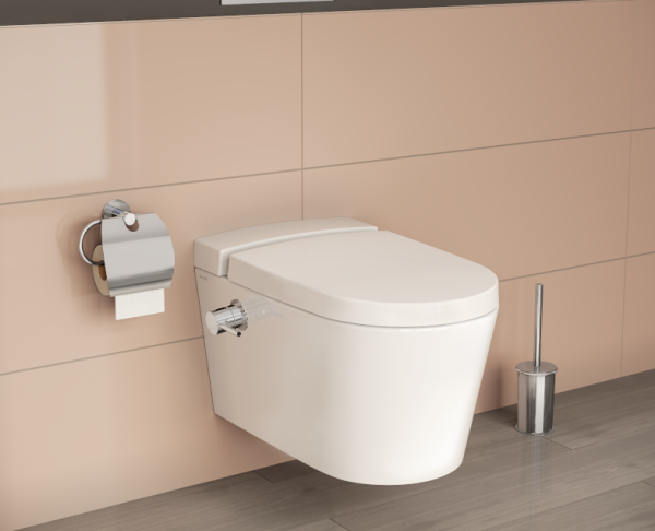 Безободковый подвесной унитаз VitrA Nest (c функцией биде, встроенным смесителем, с бачком VitrA Fresh для моющего средства). Фото 3