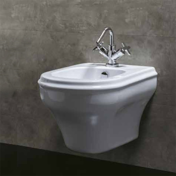 биде подвесное 52х40см, c креплением KIT 2000 CF, цвет: белый. Фото 1