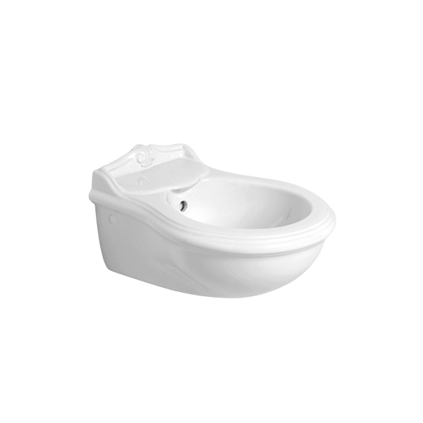 биде подвесное 55х40см, с 1 отв под смеситель, с креплением KIT2000CF, цвет: белый. Фото 1