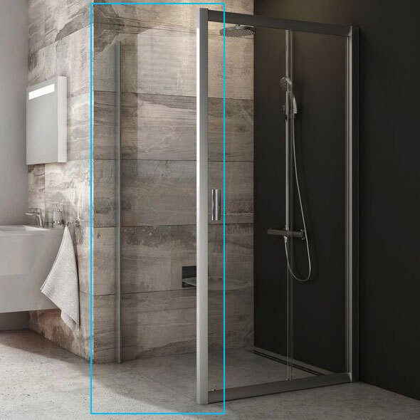 BLPS-90 блестящий+транспарент, Blix жесткая душевая стенка. Фото 1