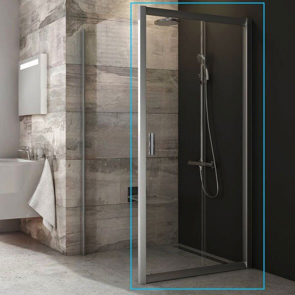 BLRV2K-90 дверь для комбинации с дверью блестящий + стекло Транспарент. Фото 1