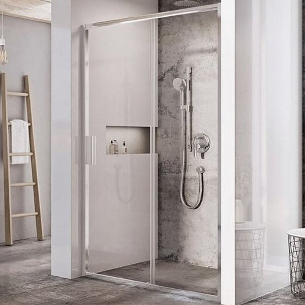 BLSDP2-100 блестящий + транспарент, дверь душевая. Фото 1