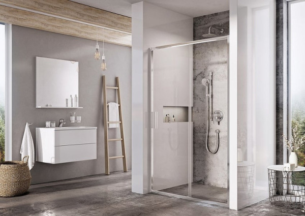 BLSDP2-100 блестящий + транспарент, дверь душевая. Фото 3