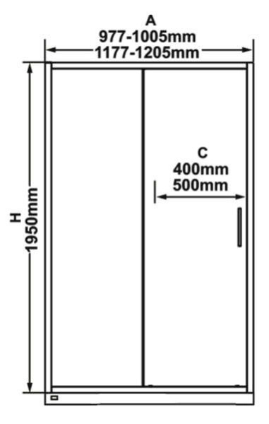 BLSDP2-120 блестящий + транспарент, дверь душевая. Фото 2