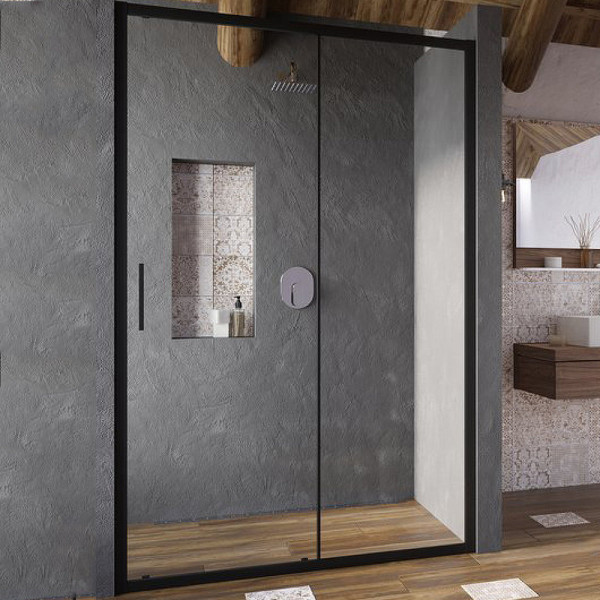 BLSDP2-120 черный+Transparent, дверь душевая. Фото 1