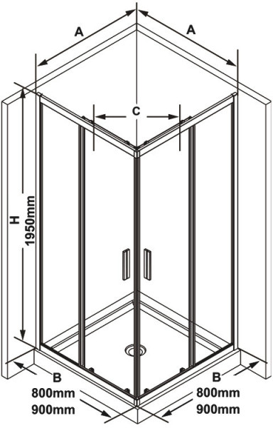 BLSRV2-90 блестящий + транспарент, уголок квадратный. Фото 2