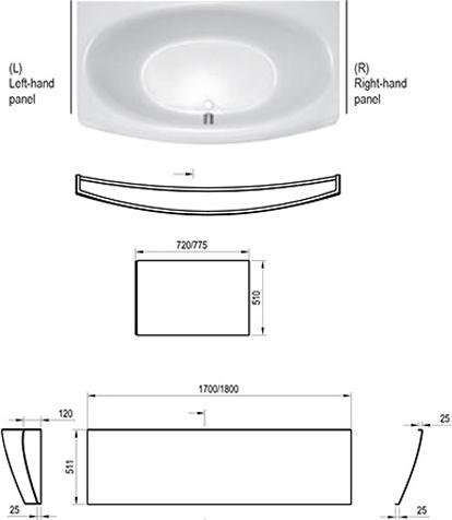 Боковая панель Evolution 70, правая, белая, с крепежом СНИМАЕТСЯ С ПРОИЗВОДСТВА В 2019. Фото 2