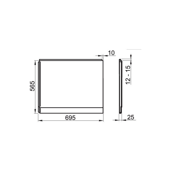 Боковая панель Magnolia 75, левая, белая (СНИМАЕТСЯ С ПРОИЗВОДСТВА В 2021). Фото 3