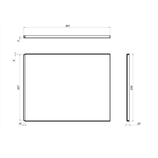 Боковая панель универсальная, 70 см. Фото 4