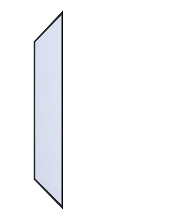 Боковая стенка Alex Baitler SG61B80 (800*2000) прозрачное, профиль черный. Фото 1