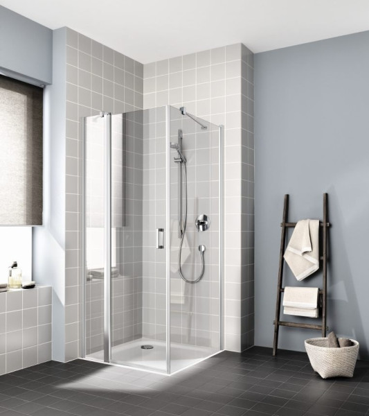 CADA XS CK 1NL 12020 VPK 1-створ. маятниковая дверь 1185-1210/2000 с фикс.панелью, крепление слева, стекло прозр. ESG CadaClean. Фото 2