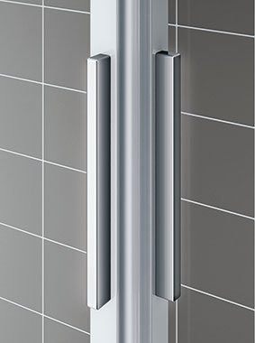 CADA XS CK E2L 12020 VPK 2-х ств.раздвиж. дверь для комбинации со второй дверью 1185-1210/2000, крепление слева, стекло прозр. ESG Clean. Фото 4