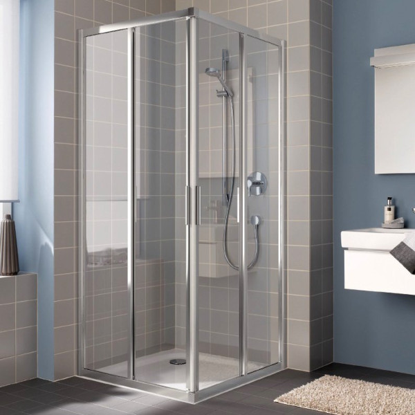 CADA XS CK E2R 10020 VPK 2-х ств.раздвиж. дверь для комбинации со второй дверью 985-1010/2000, крепление справа, стекло прозр. ESG Clean. Фото 1