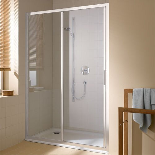 CADA XS CK G2L 12020 VPK 2-створ. раздвижная дверь 1170-1210/2000 с фикс.панелью слева, стекло прозр. ESG Clean. Фото 1