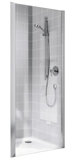 CADA XS CK TWD 02520 VPK Боковая стенка для комбинации с дверью 220-270/2000, профиль серебро/глянец + стекло прозрачное ESG с покрытием CADAClean. Фото 1