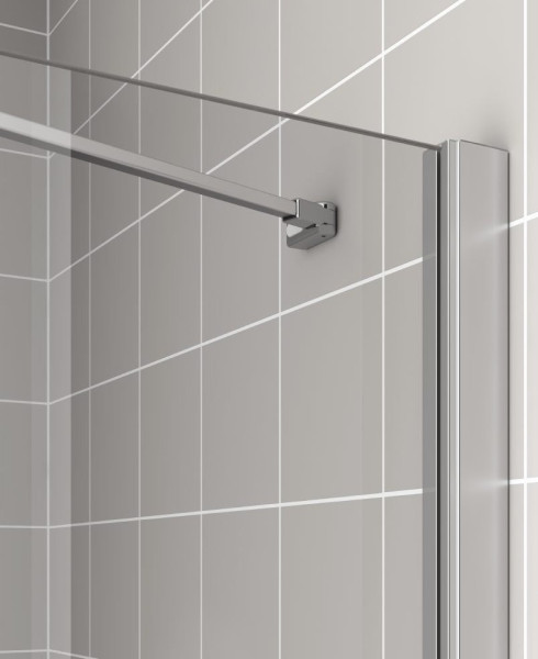 CADA XS CK TWD 12020 VPK Боковая стенка для комбинации с дверью 1170-1220/2000, профиль серебро/глянец + стекло прозрачное ESG с покрытием CADAClean. Фото 4