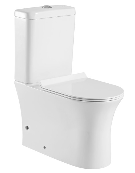 Чаша напольного унитаза Aquanet Rimless Roll-C CL-12249B. Фото 1