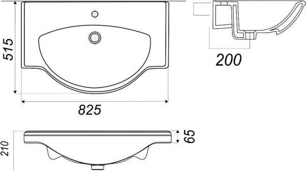 CLASSIC LUXE 80 Умывальник (WB.FN/Classic/80-C/WHT.G/S1). Фото 2