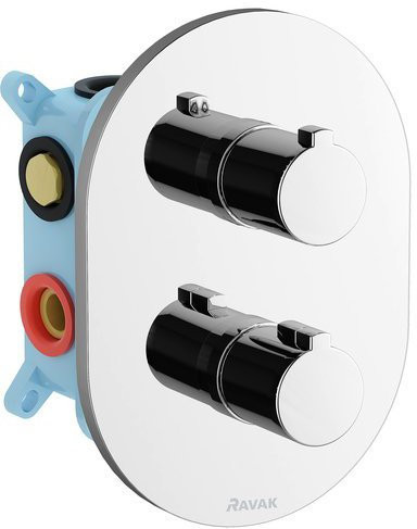 Cмеситель термостатический скрытого монтажа для R-box multi, 3 вывода CR 067.00. Фото 1