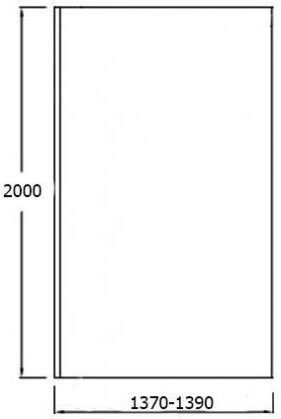CONTRA E22W140-GA душевое ограждение 140 см. Фото 3