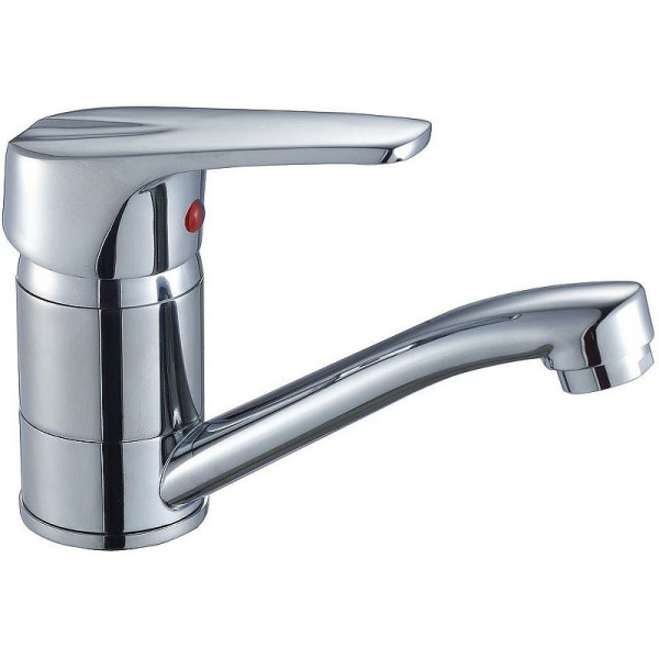 D40-22 Смеситель одноручный (40 мм) для умывальника/мойки с поворотным изливом 150 мм, хром D40-22. Фото 1